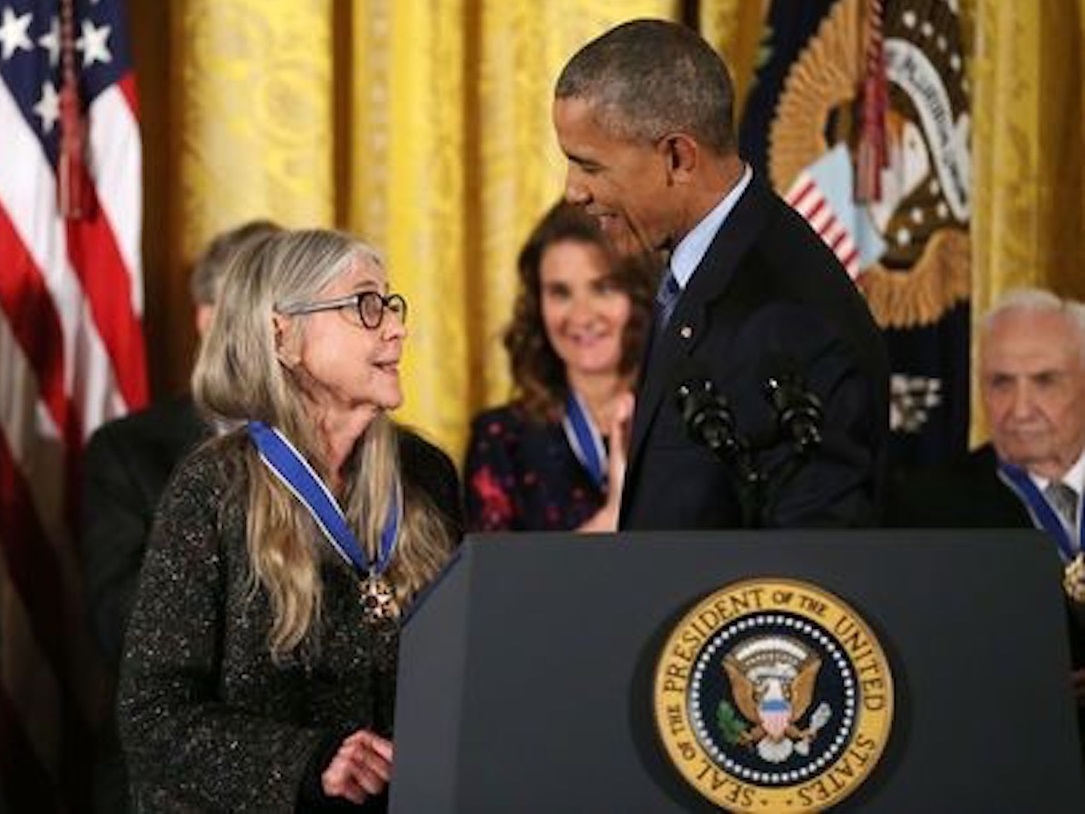 Hamilton receives the Medal of Freedom from President Obama in 2016. Credit: White House