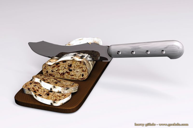 Christsstollen 3d rendering