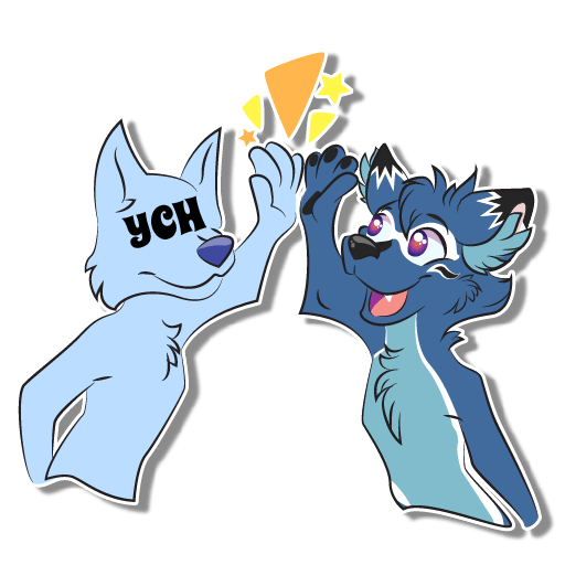 High Paw (high five) sticker