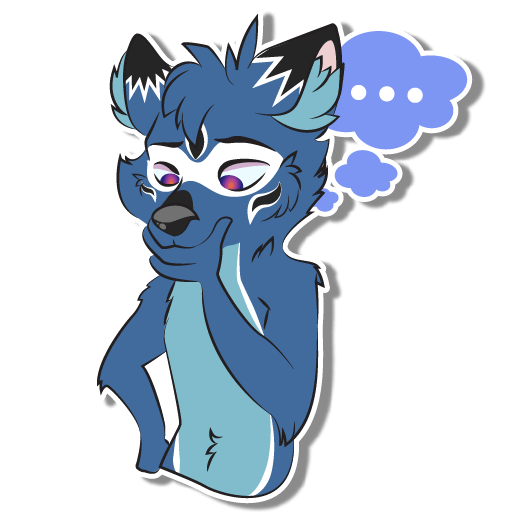 Contemplating, Thinking Sticker