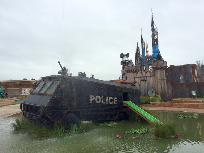 Police car at Banksy's Dismaland