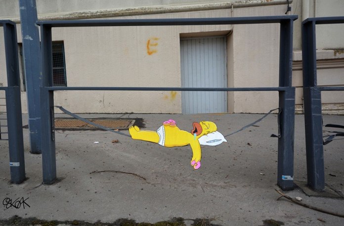 Street Art by Oakoak - Simpsons 3
