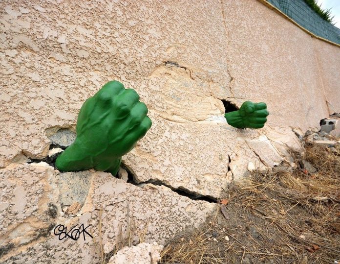 Street Art by Oakoak - Hulk