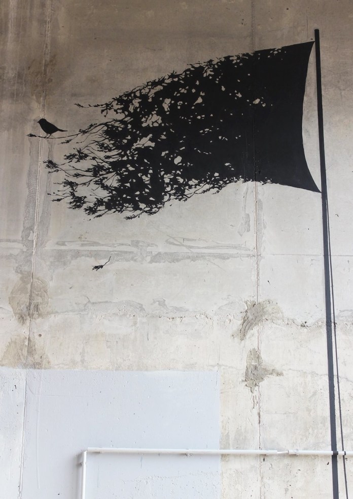 My only flag - By Pejac in Moscow, Russia