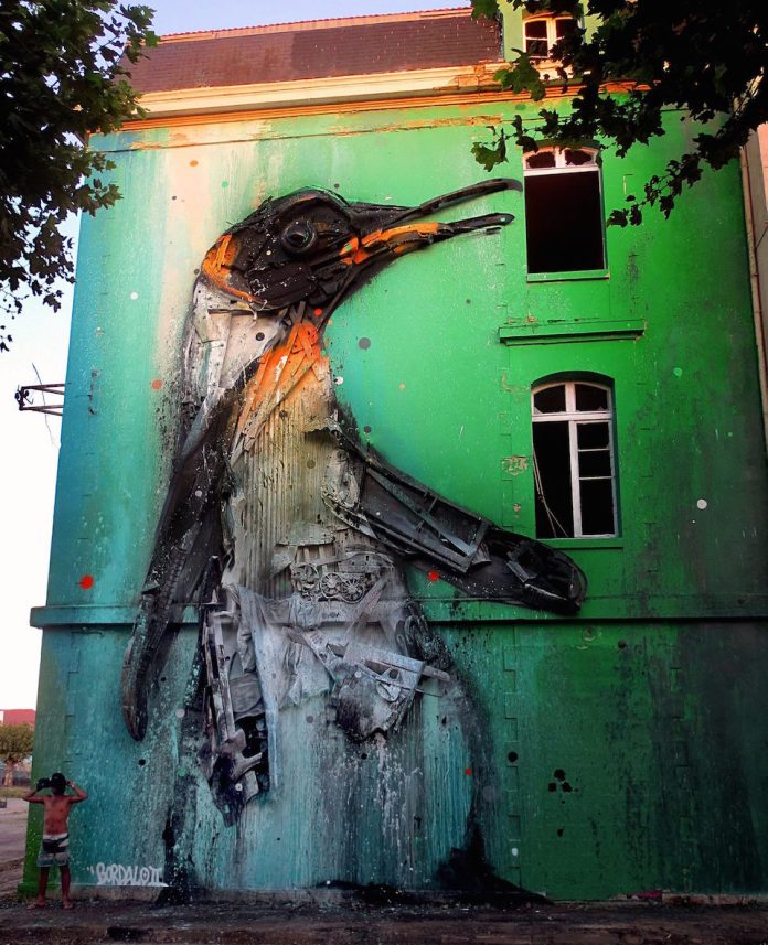 1 Street Art by Bordalo II Bordeaux, France at Ocean Climax Festival