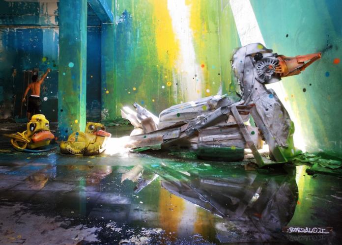 9 Street Art by Bordalo II in Lisbon, Portugal