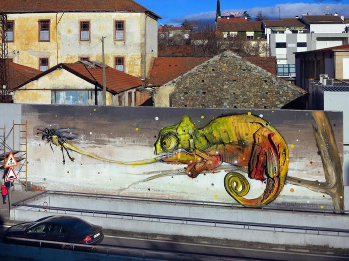14 Street Art by Bordalo II in Braganca, Portugal