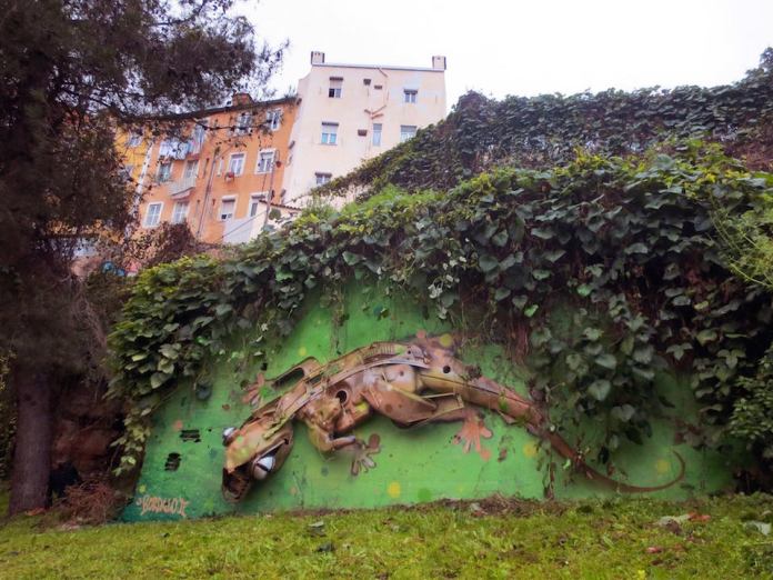 15 Street Art by Bordalo II in Lisbon, Portugal