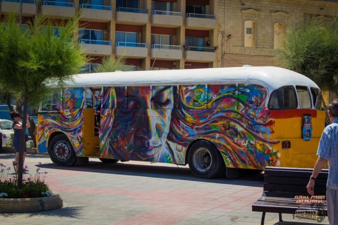 Street Art by David Walker at the Sliema Street Art Festival. Photo by Asperholm Productions in Sliema, Maltas