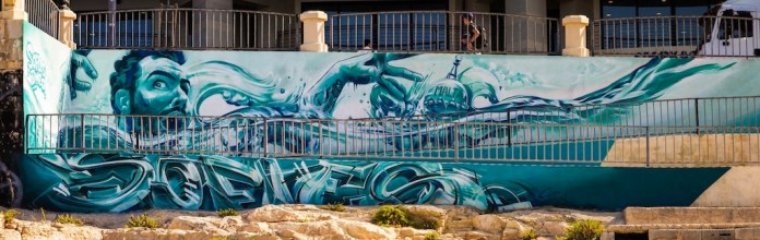 By Sofles and Dheo at the Sliema Street Art Festival. Photo by Asperholm Productions in Sliema, Malta 1