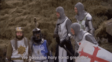 Monty Python's holy crusaders discussing the tools they have at hand for their quest.