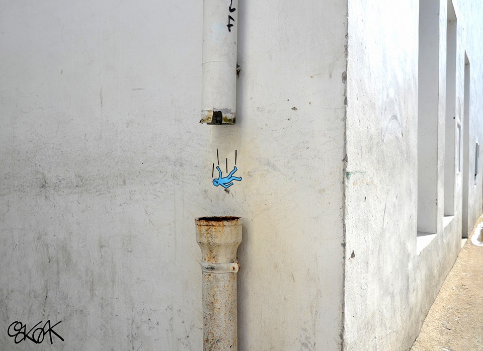 Street Art by Oakoak - Fall
