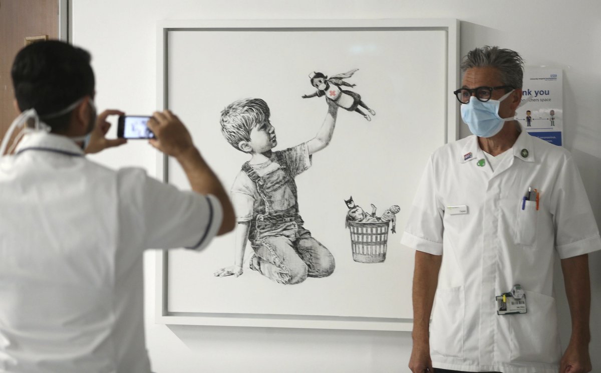 Banksy's 'Game Changer' painting that raised $23 million for UK health charities