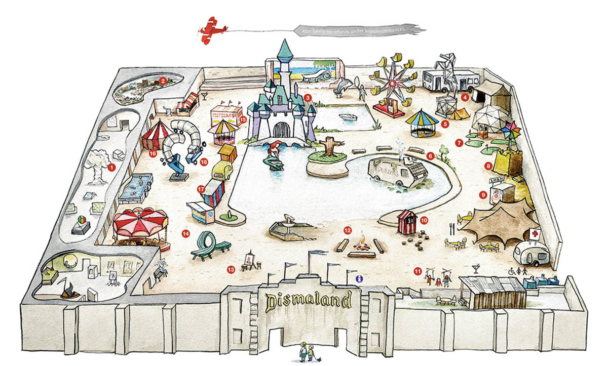 Street Art by Banksy and other artists in London, England - Dismaland 3
