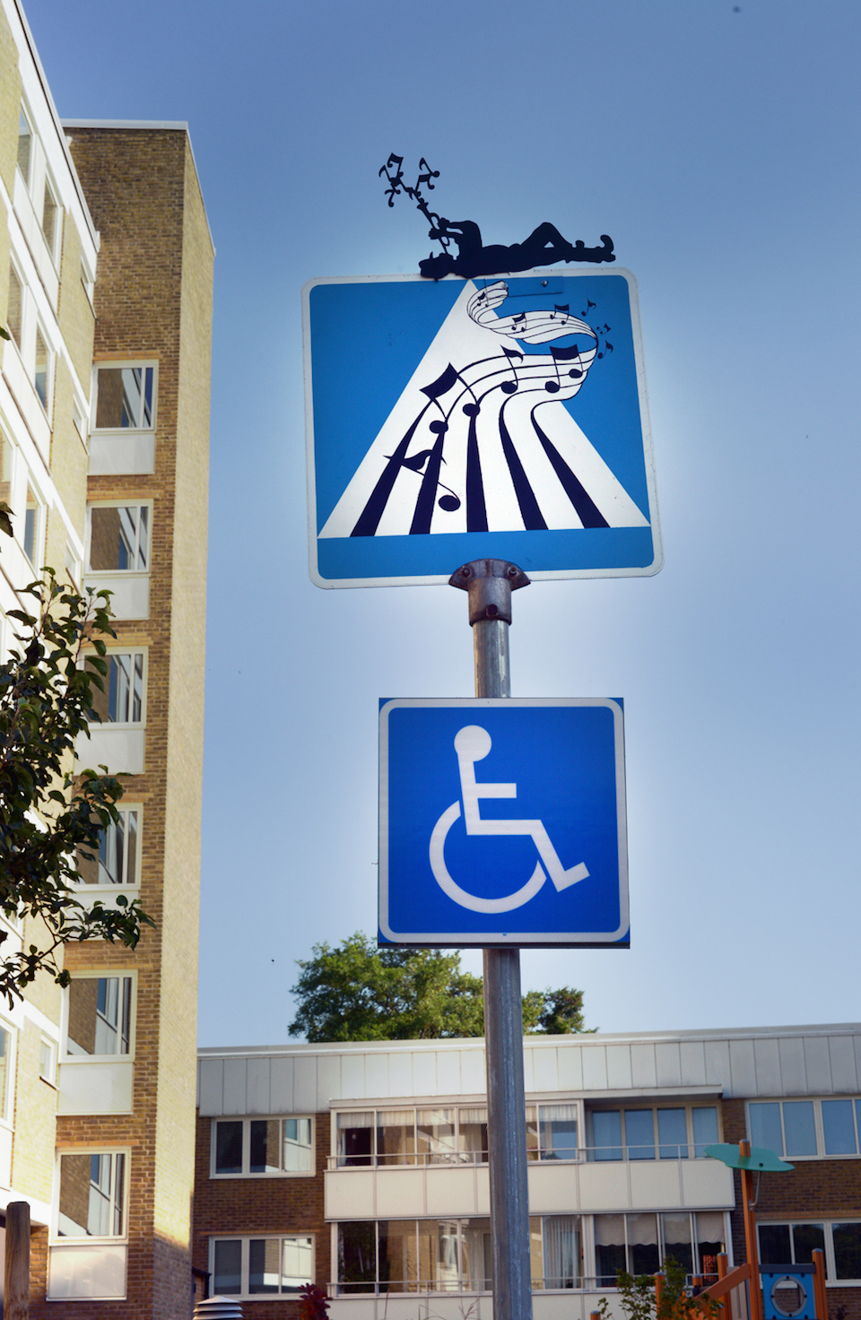 Musical Crosswalk Sign — Etisk Vandalism in Landskrona, Sweden