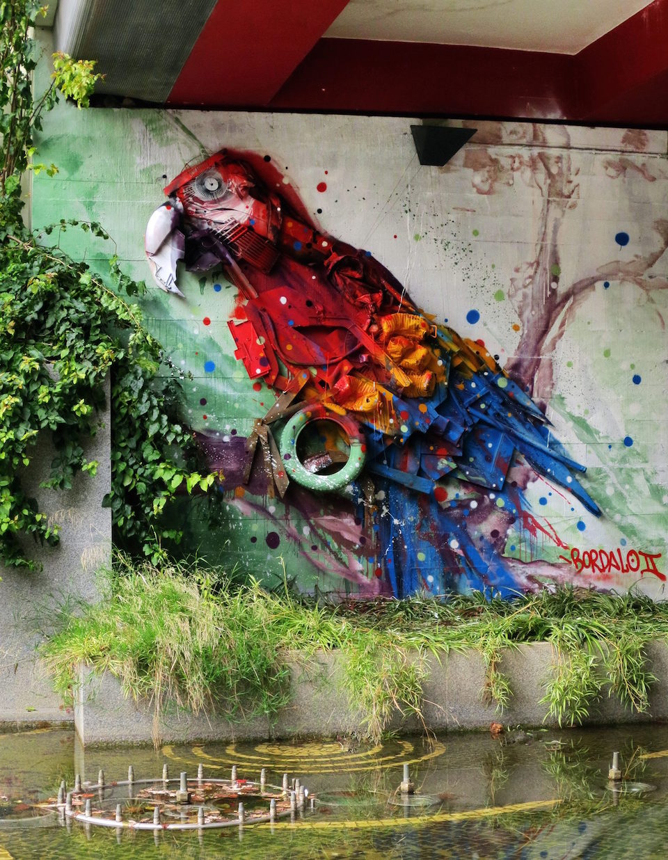 2 Street Art by Bordalo II in Lisbon, Portugal