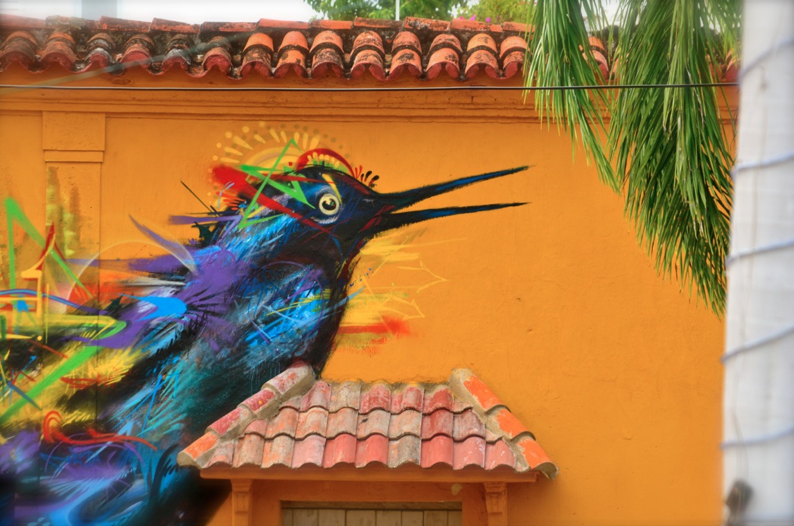 Graffiti by Yurika in Cartagena, Colombia 2