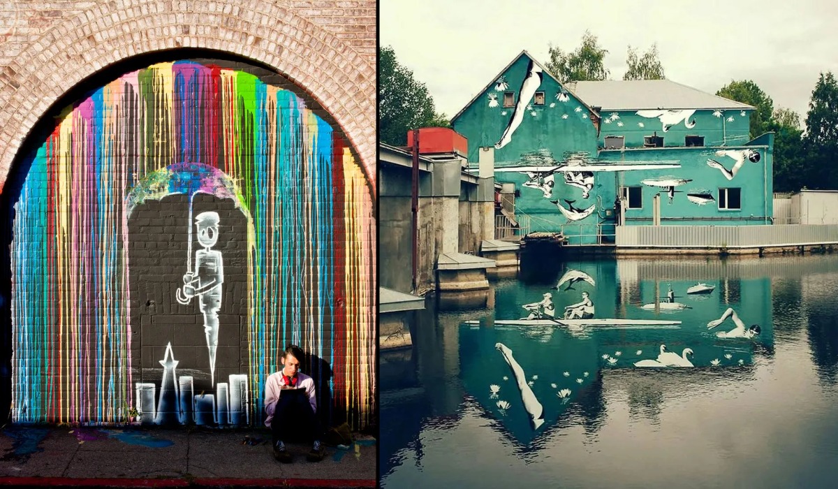 When rain, rivers, and reflections finish the artwork (12 Photos)