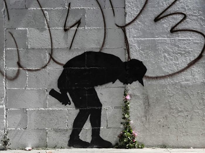 Street Art by Banksy - Better out than in