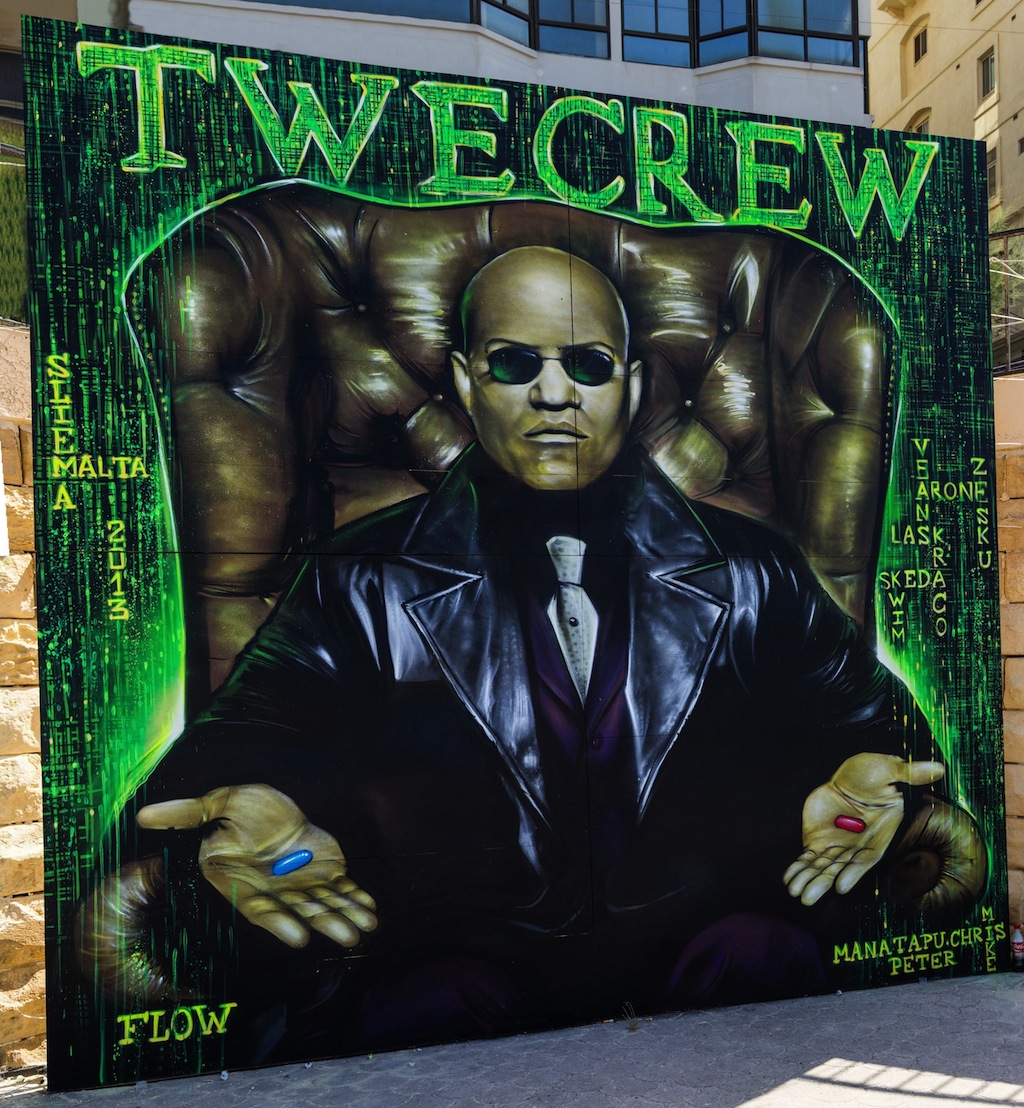 By Flow at the Sliema Street Art Festival. Photo by Asperholm Productions in Sliema, Maltas