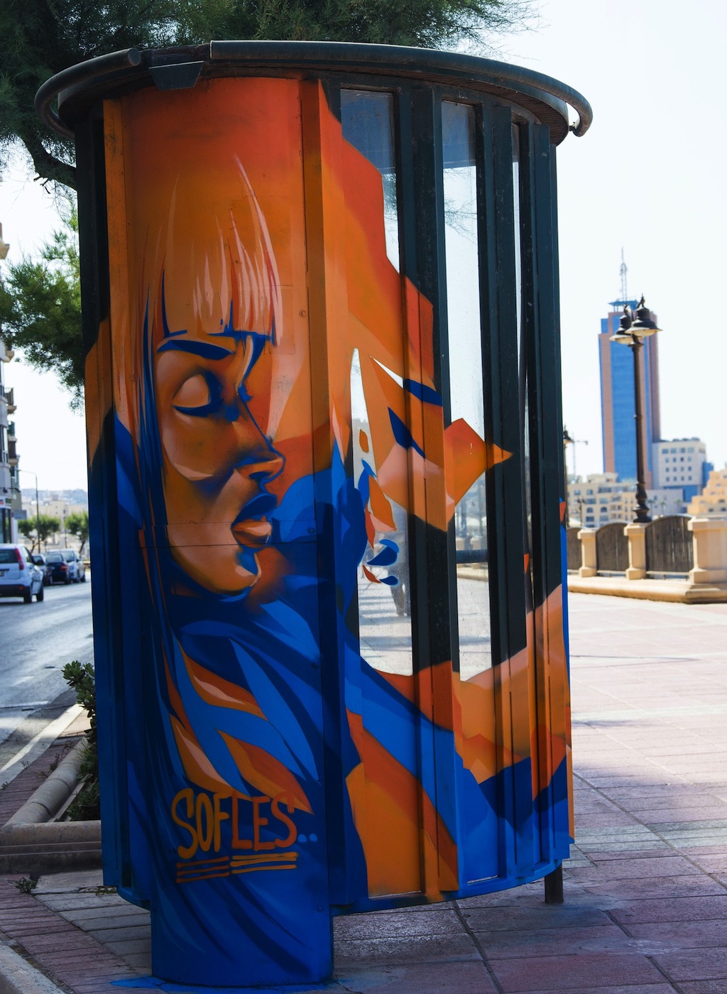 By Sofles at the Sliema Street Art Festival. Photo by Asperholm Productions in Sliema, Malta