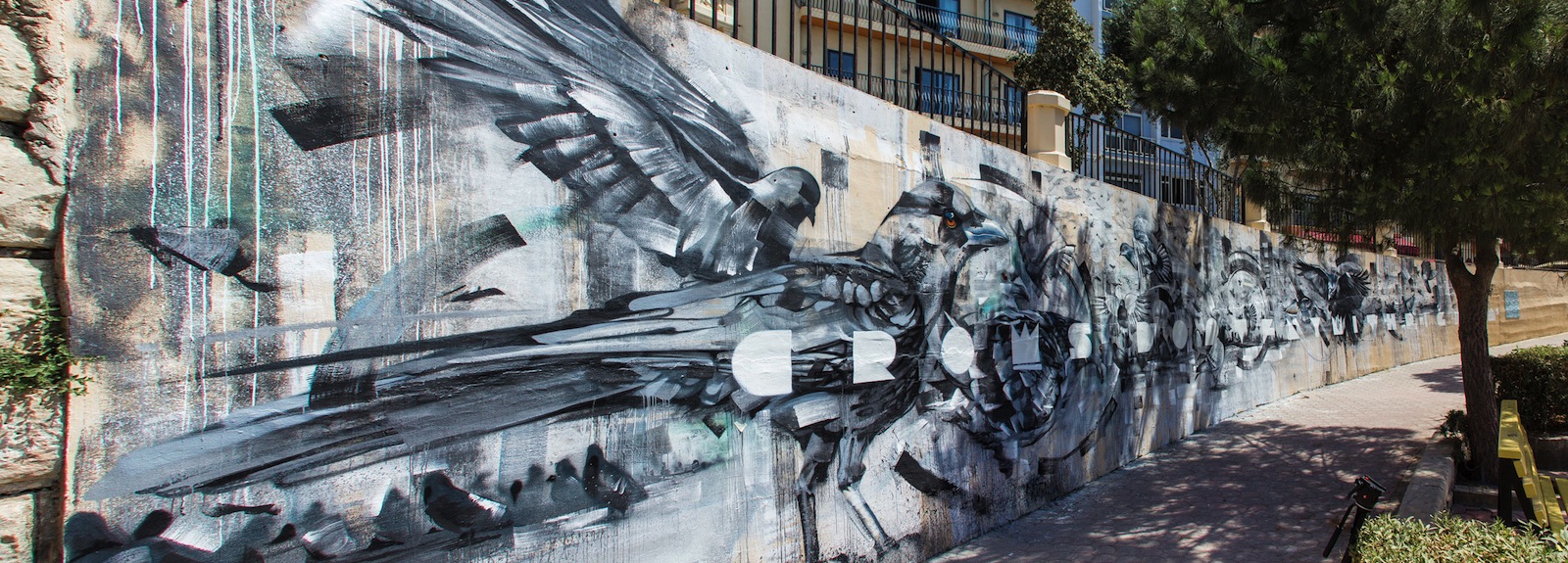 By Steve Locatelli and Smates at the Sliema Street Art Festival. Photo by Asperholm Productions in Sliema, Malta 1