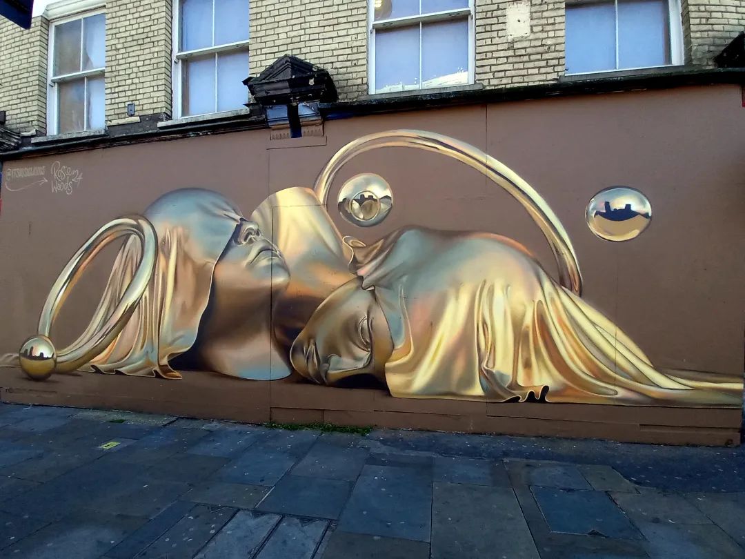 Mural by Rosie Woods in London, UK.