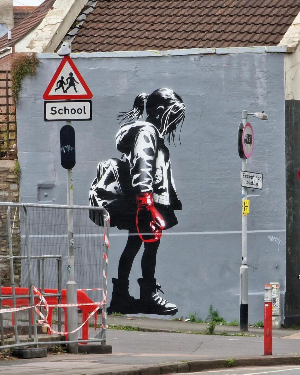 Mural named "Stop Bullying" by GOIN at UPFEST 2024 in Bristol UK.