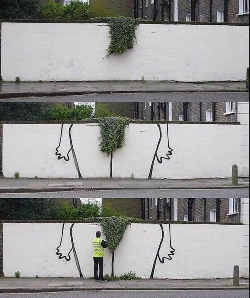 Banksy Bush nature meets art
