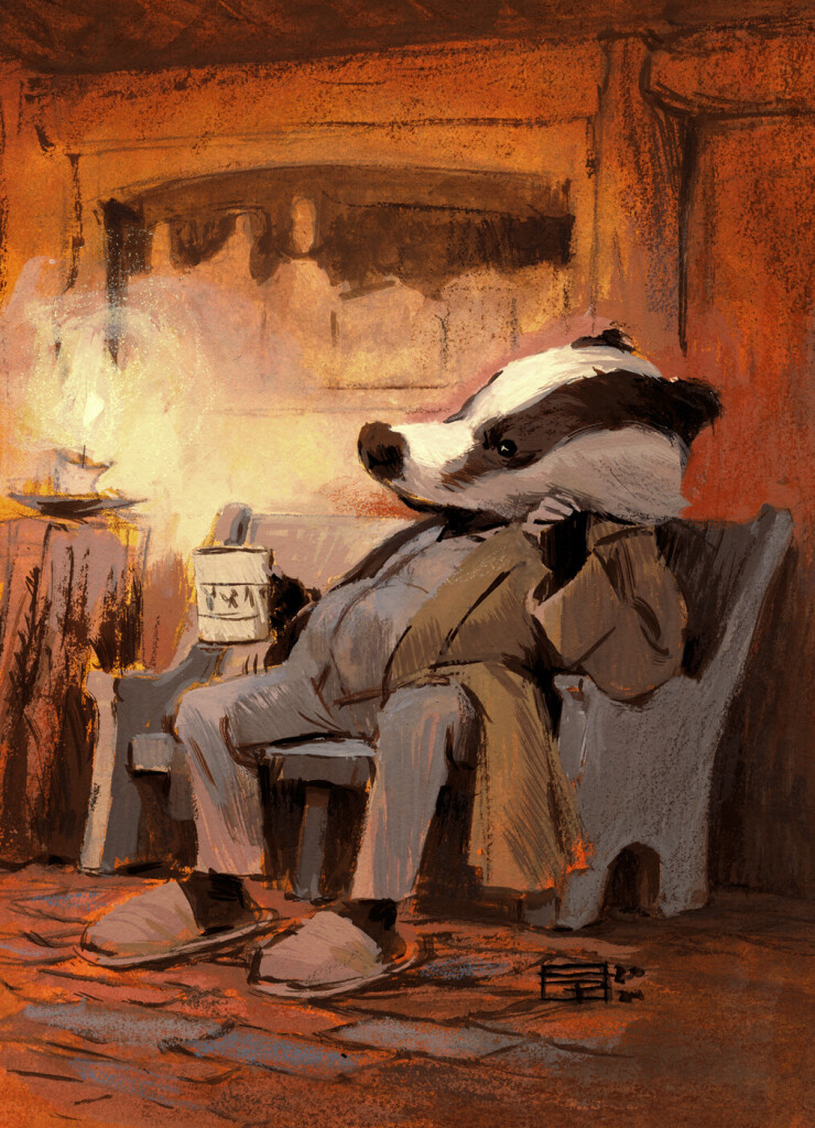 Painting of Mr. Badger.