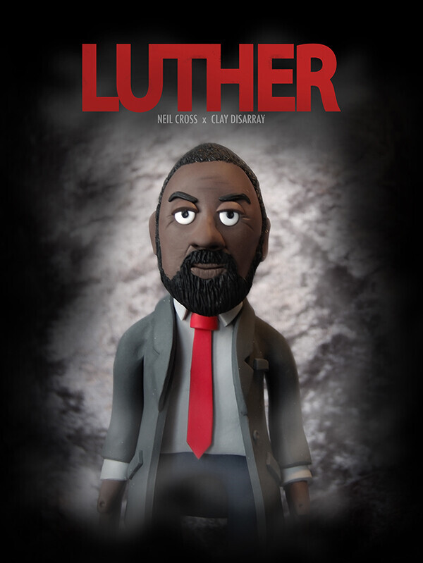 An alternative poster for the TV show Luther where I used my model of Idris Elba who played the detective 