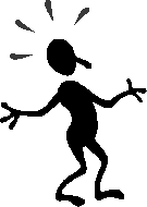 A screen bean person with beads of sweat coming off their head, indicating surprise