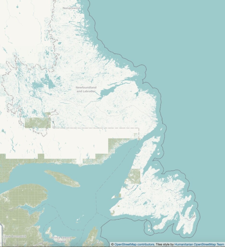 Map of Newfoundland and Labrador 