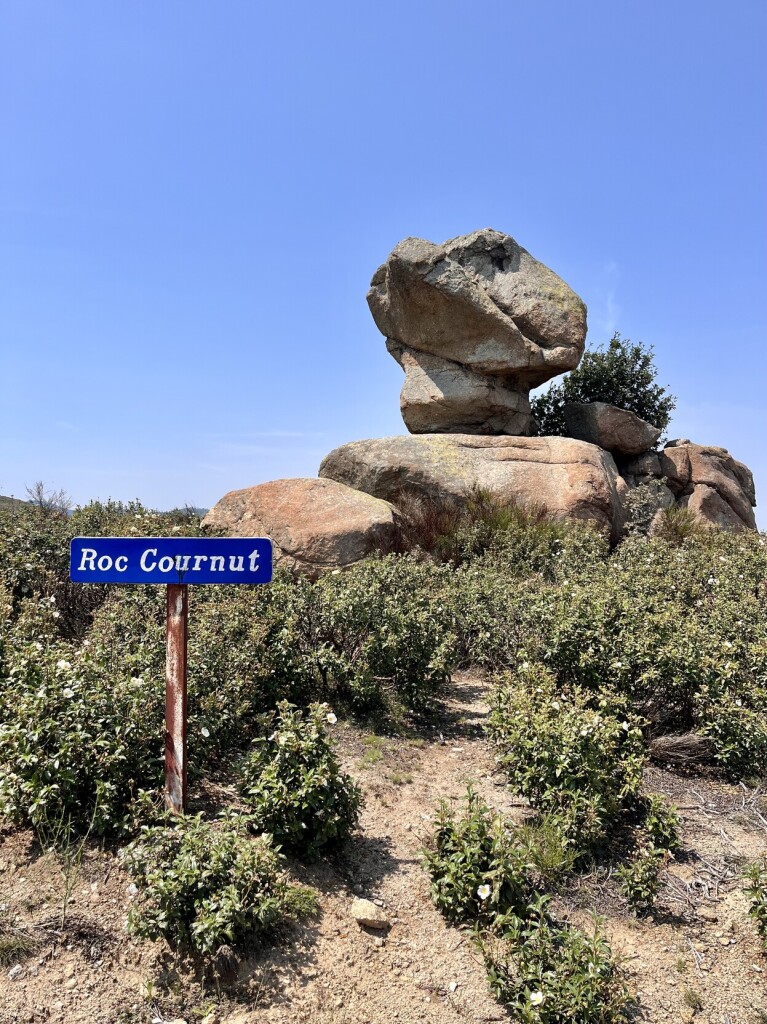 Boulders precariously balanced on each other form the Roc Cournut. 