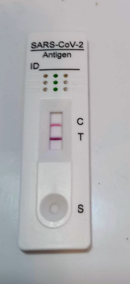 My positive COVID test