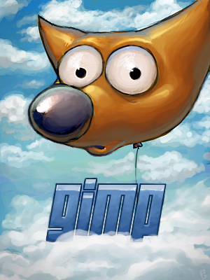 GIMP splash - an inflated Wilber baloon.