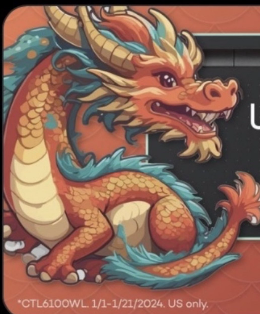 An AI dragon from Wacom’s Lunar New Year ad. Notably, the tail looks severely disjointed.