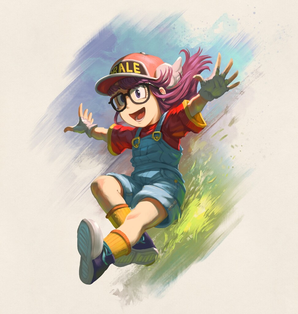 A fan-art I painted of Arale, dr.Slump.