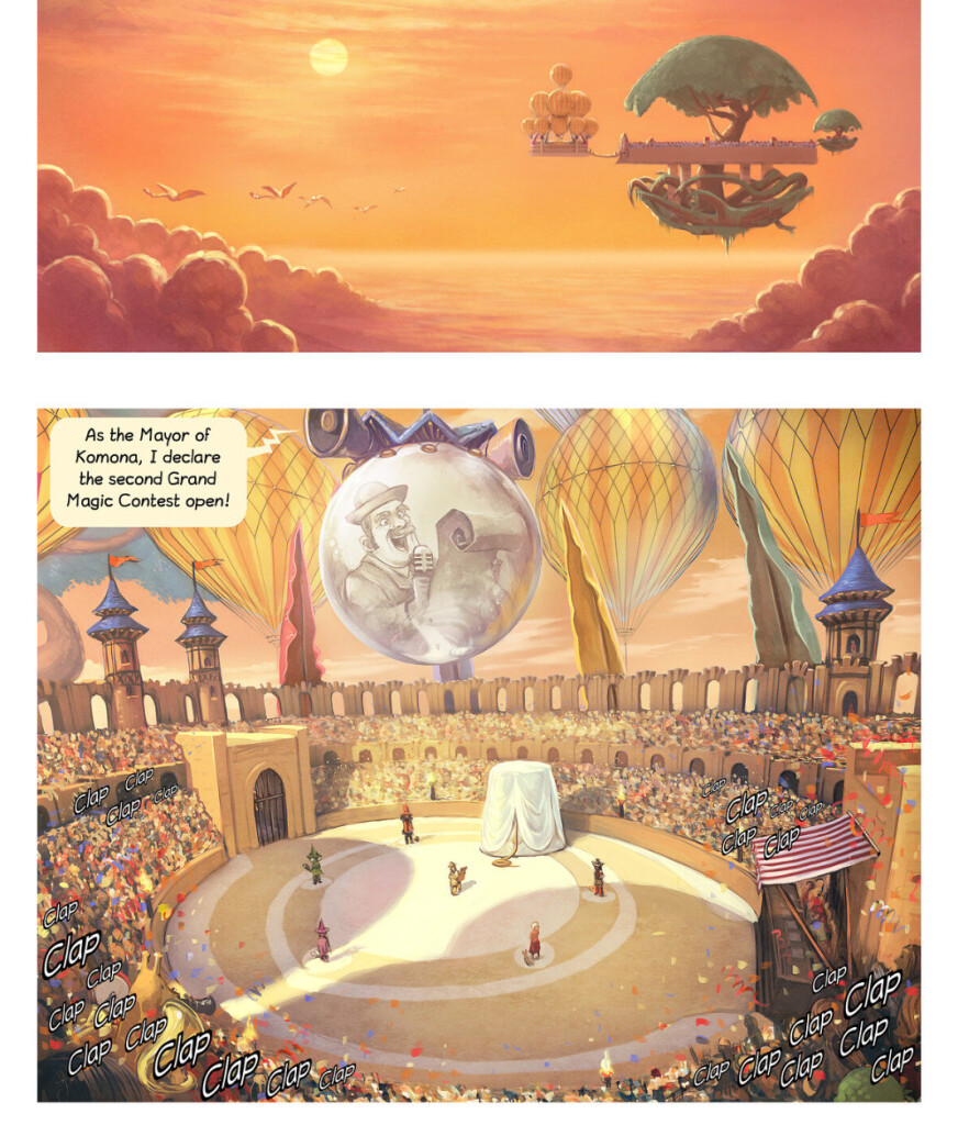 2. a comic page of Pepper&Carrot. Episode 21. The arena of the magic contest.