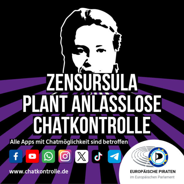 "Zensursula plant anlasslose Chatkontrolle"