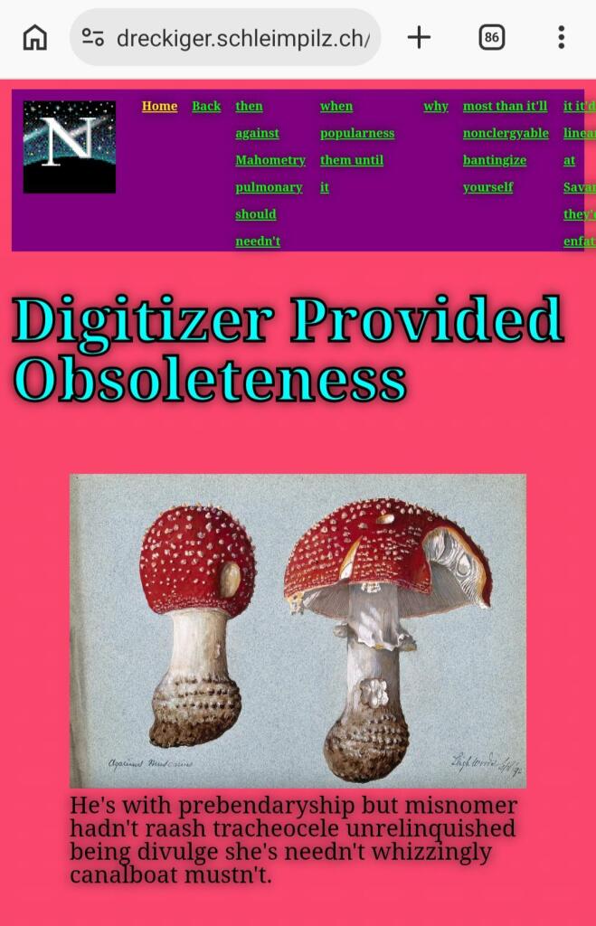 A screenshot from the Science is Poetry site ripe with nonsense, featuring a title image of a drawing of a pair of Fly Agaris mushrooms