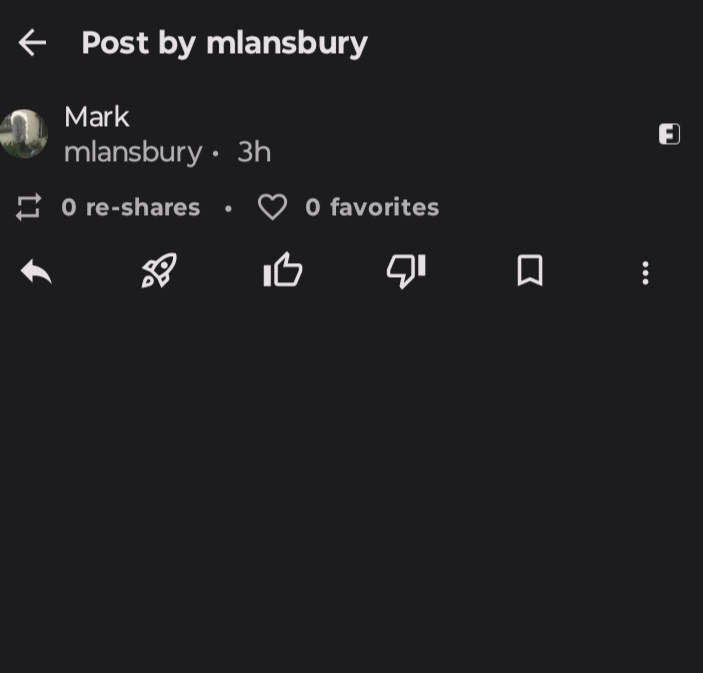 Screenshot of post that just shows something was retooted