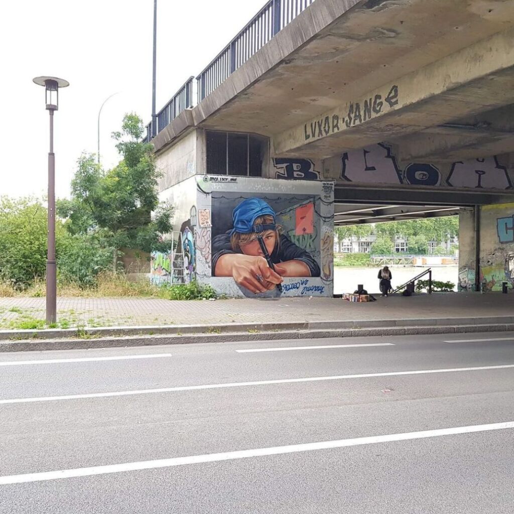 3d street art graffiti by Braga last1 in Nantes, France 