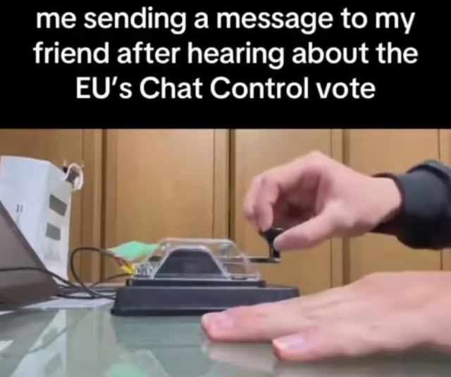 meme about EU's chat control