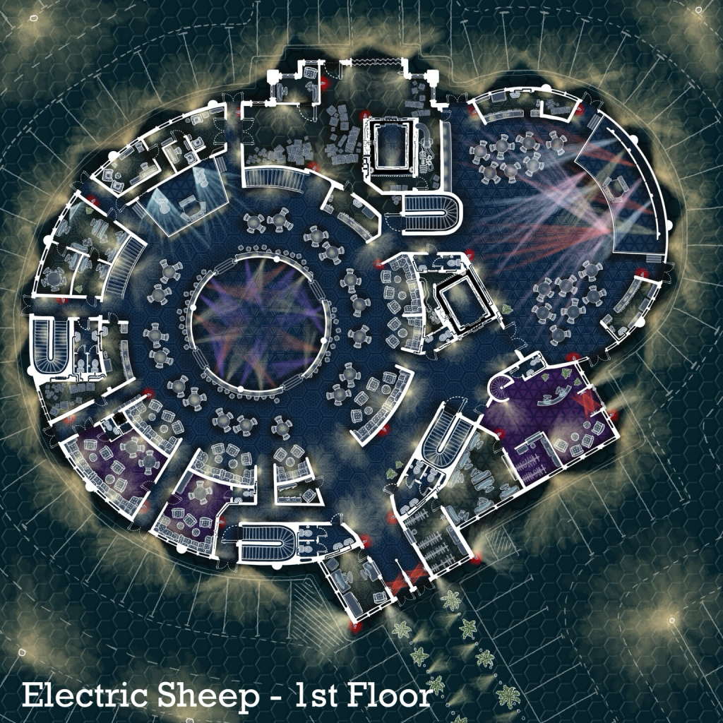 Blueprint of a nightclub
