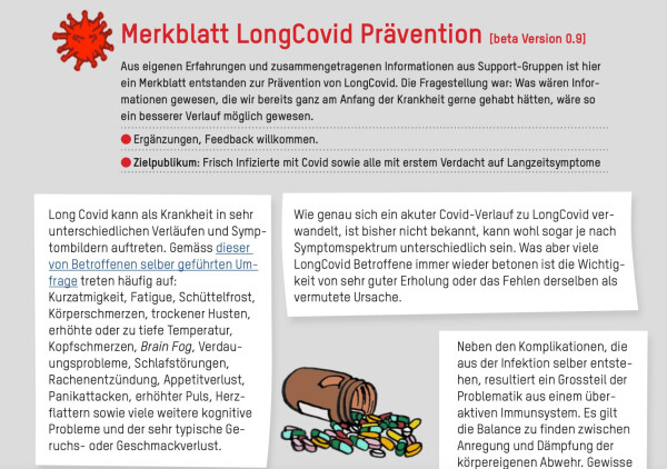 Merkblatt LongCovid Prävention