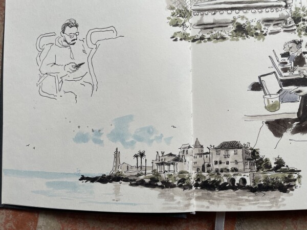 Sketchbook page, Cascais, Portugal