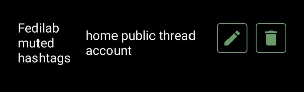 "Fedilab muted hashtags" filter has been automatically created. 