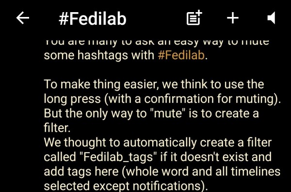 You will be also able to mute tags when displaying them (thanks to the top right mute button). 