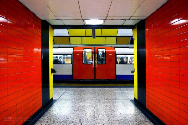 Photography of a London Underground train station Green Park station.